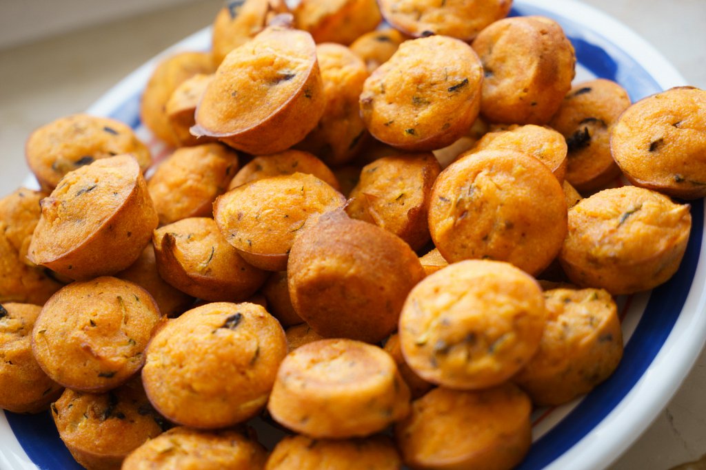 Tomato and Olive Cornbread Bites